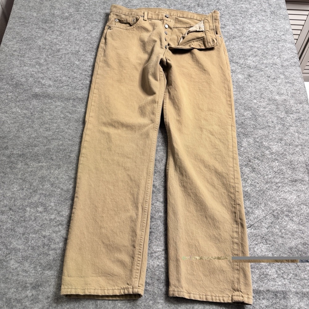 Levi's 501 Vintage USA‎ Button Fly Tan Jeans 36x32